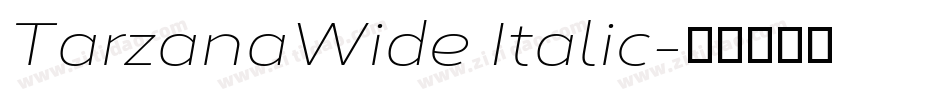 TarzanaWide Italic字体转换